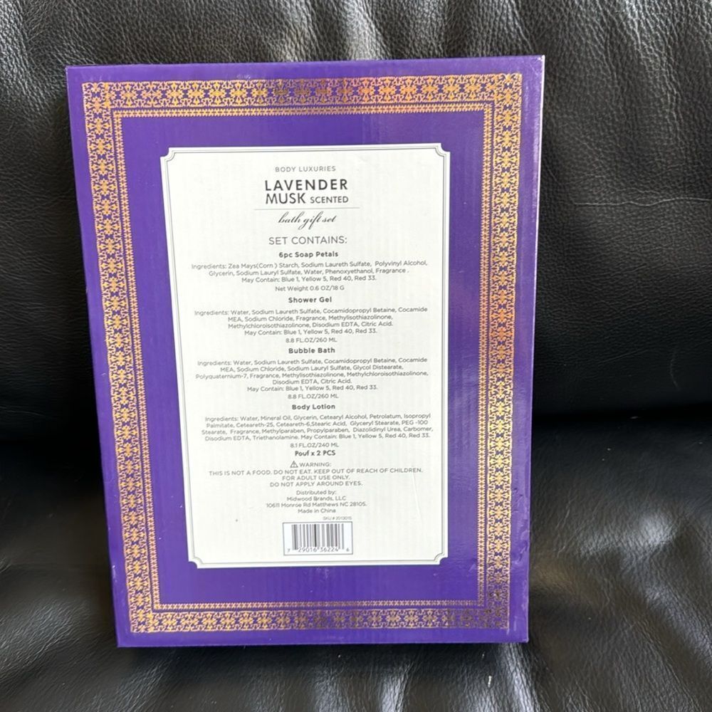 NEW body luxuries lavender musk scented bath kit - purple - Picture 5 of 6